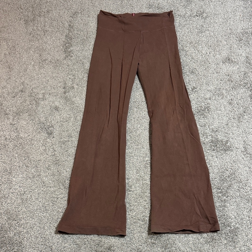 Hard Tail Brown Flared Pants Foldover